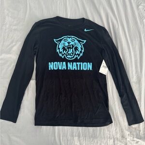 Villanova - Nike Black Long Sleeve Shirt with Blue Graphic